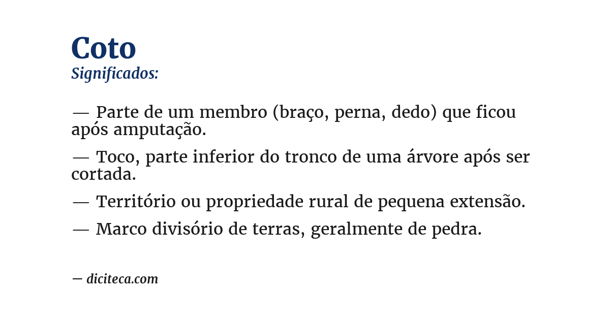 Significado de coto