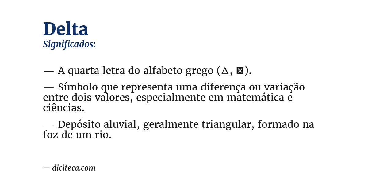 Significado de delta