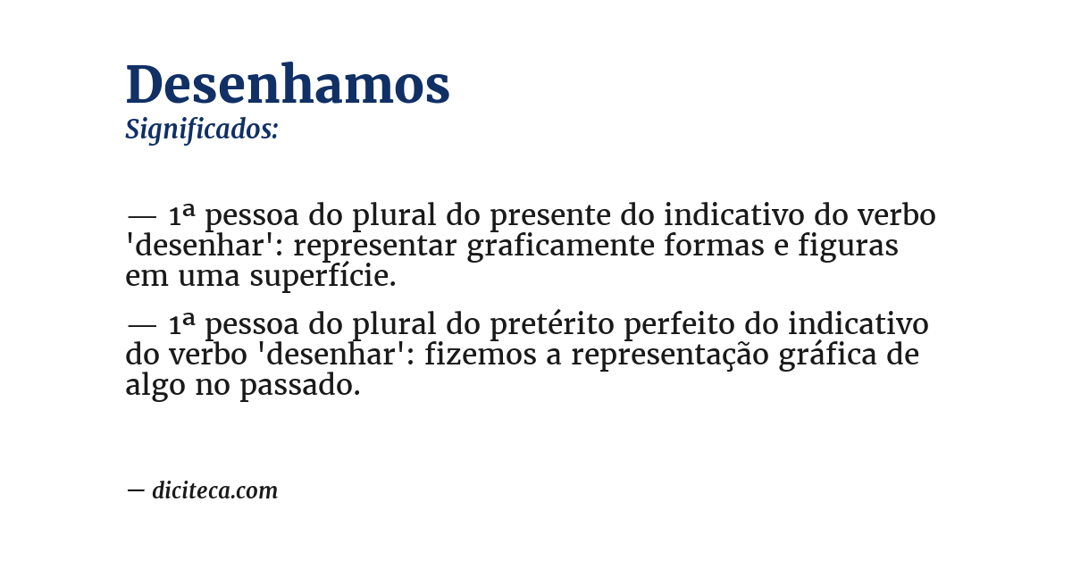 Significado de desenhamos