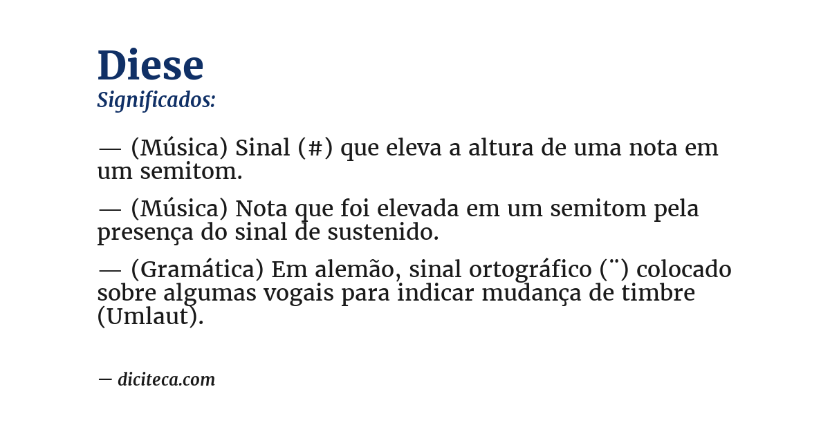 Significado de diese
