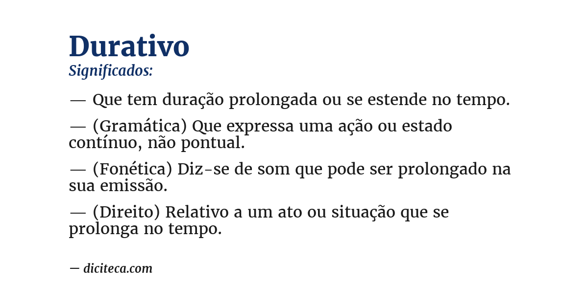 Significado de durativo