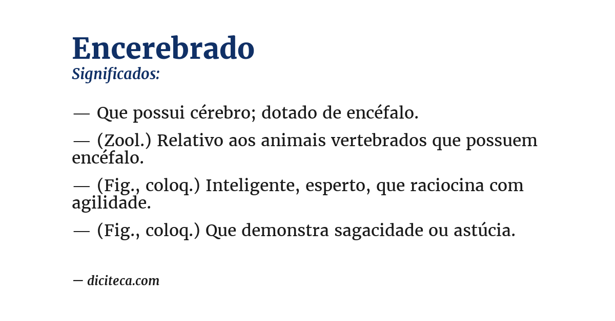 Significado de encerebrado