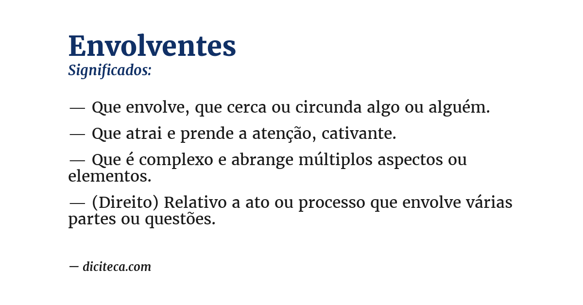 Significado de envolventes