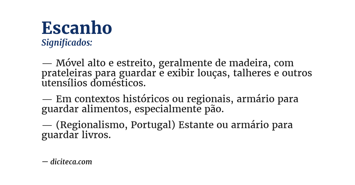 Significado de escanho