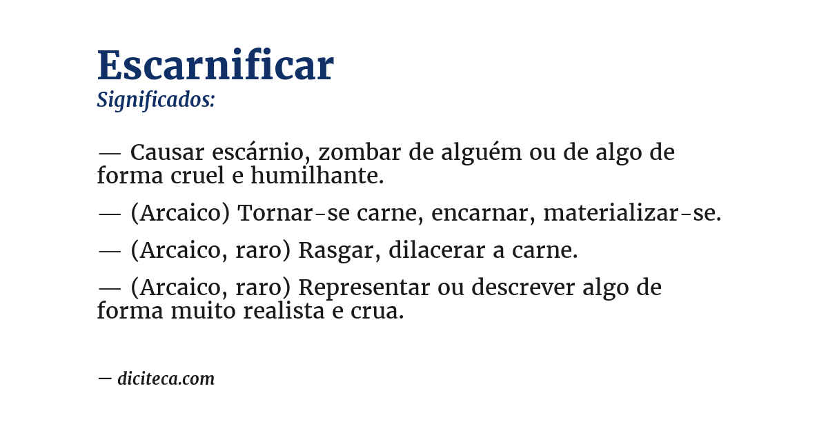 Significado de escarnificar