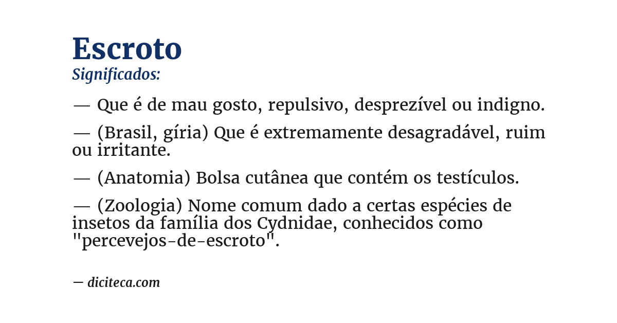 Significado de escroto