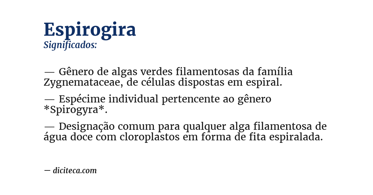Significado de espirogira