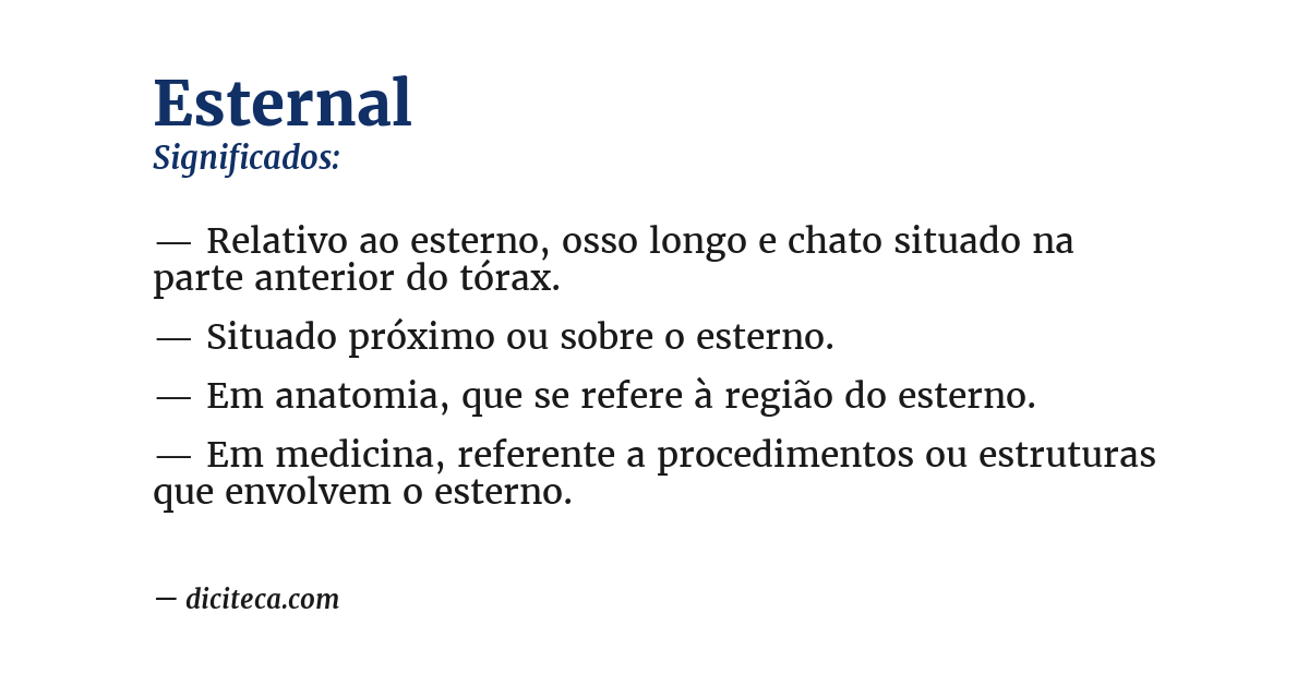 Significado de esternal