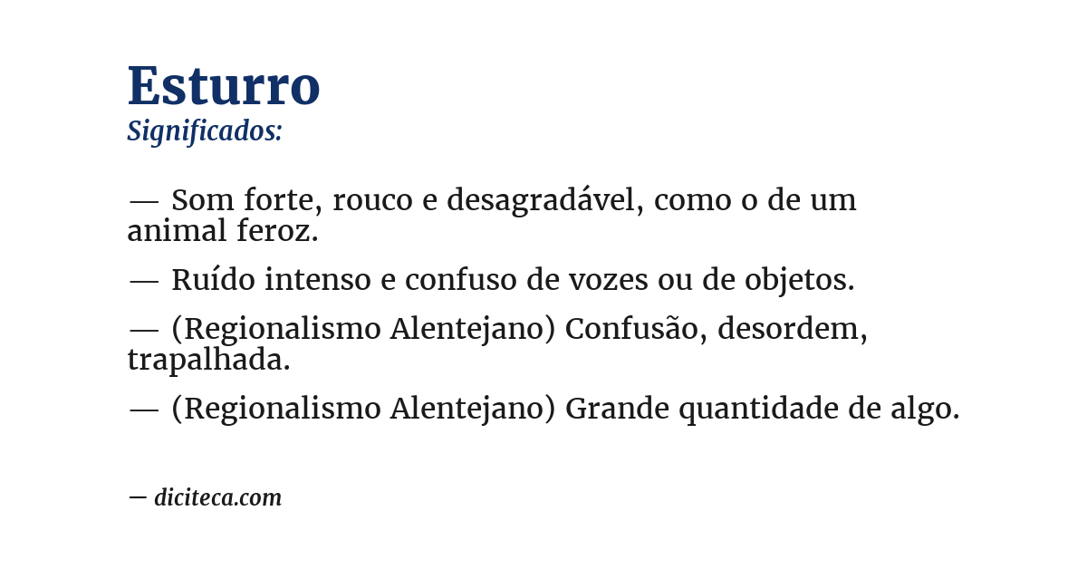Significado de esturro