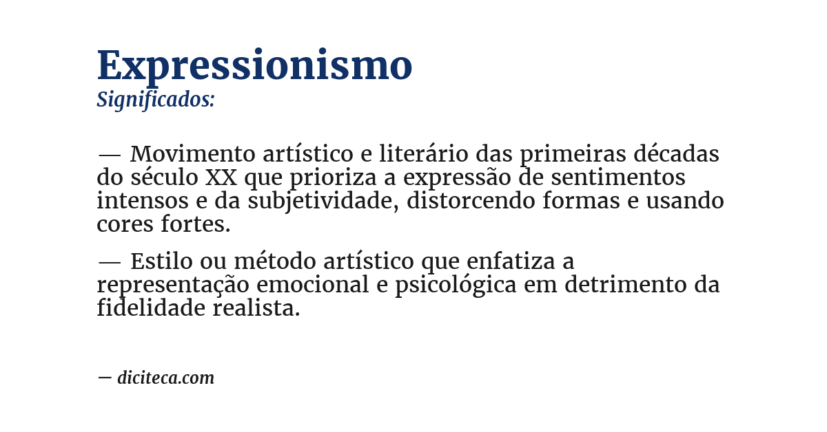 Significado de expressionismo