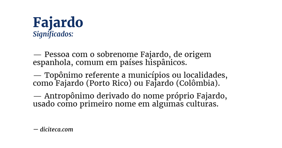 Significado de fajardo