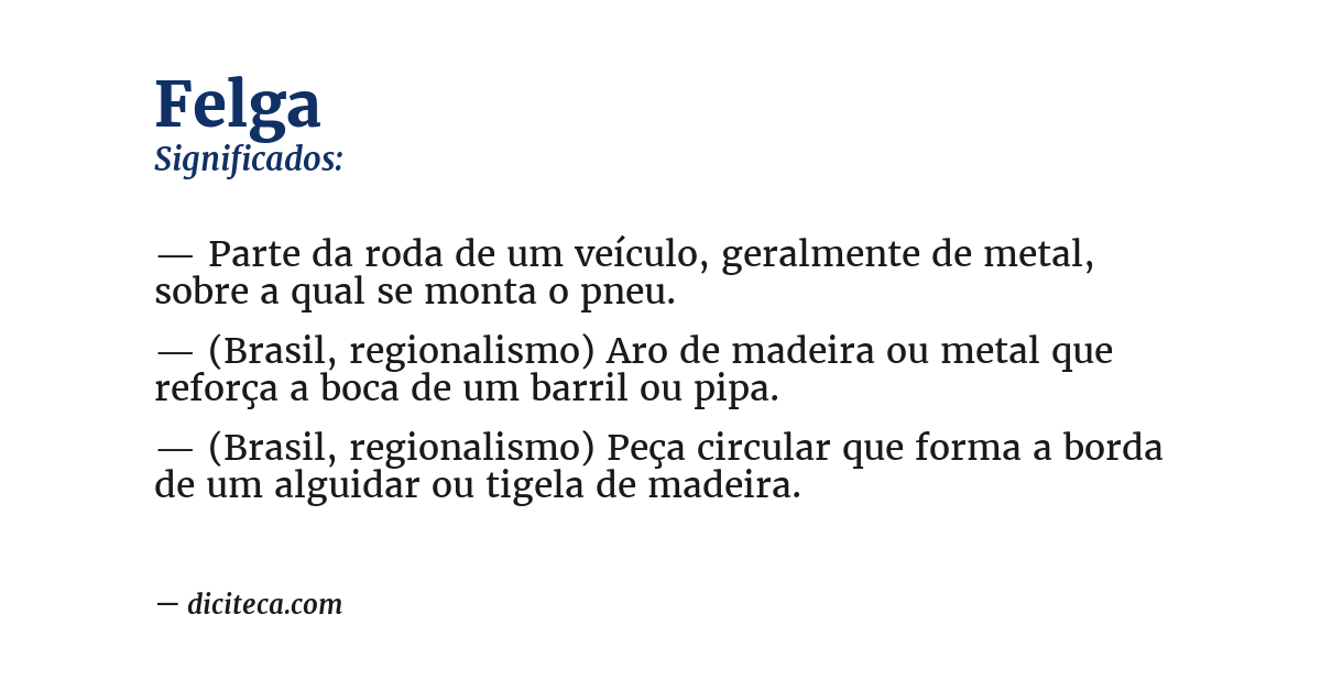 Significado de felga