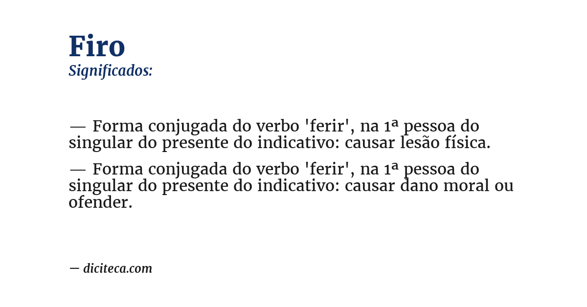Significado de firo