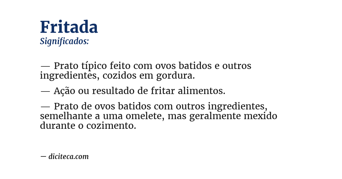 Significado de fritada