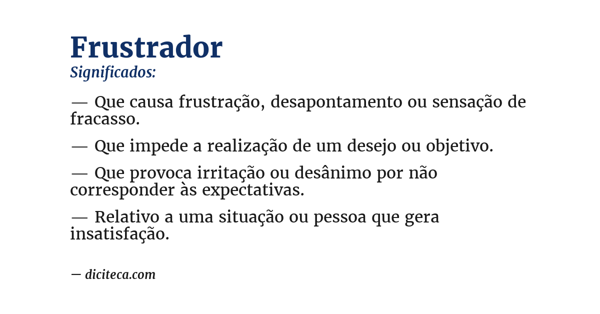 Significado de frustrador