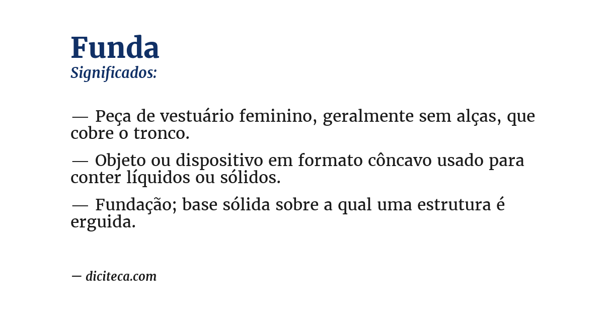 Significado de funda