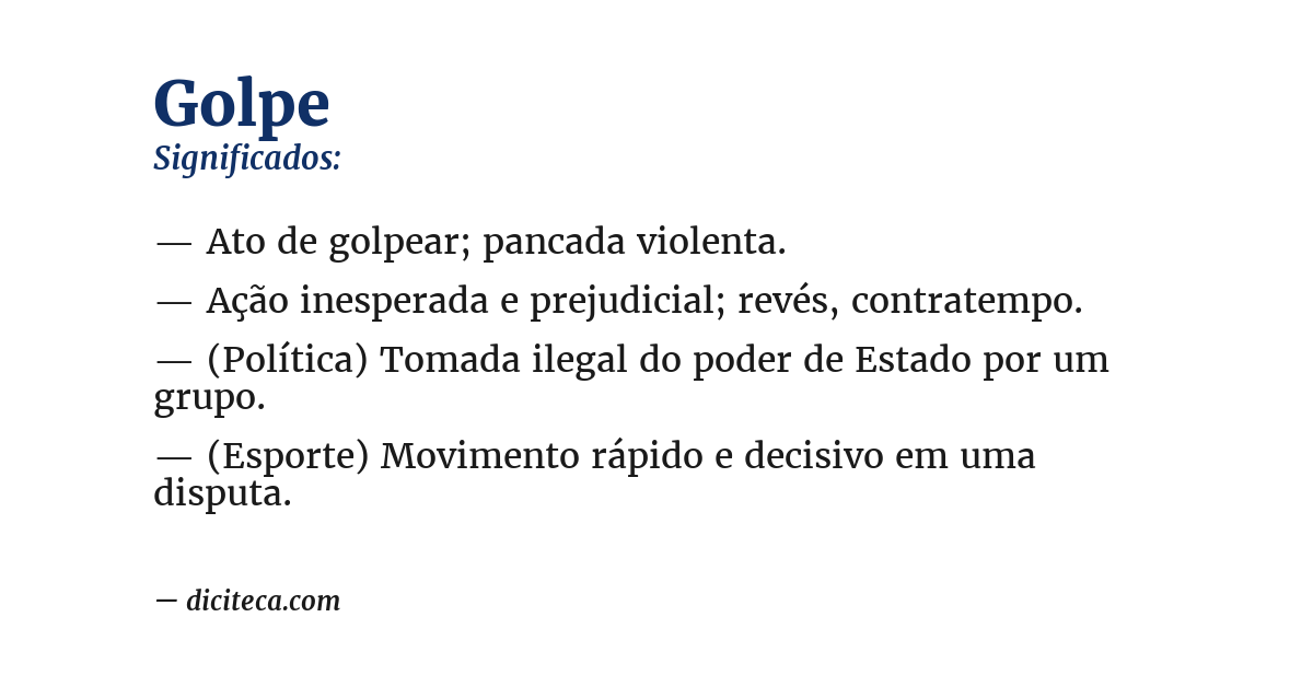 Significado de golpe