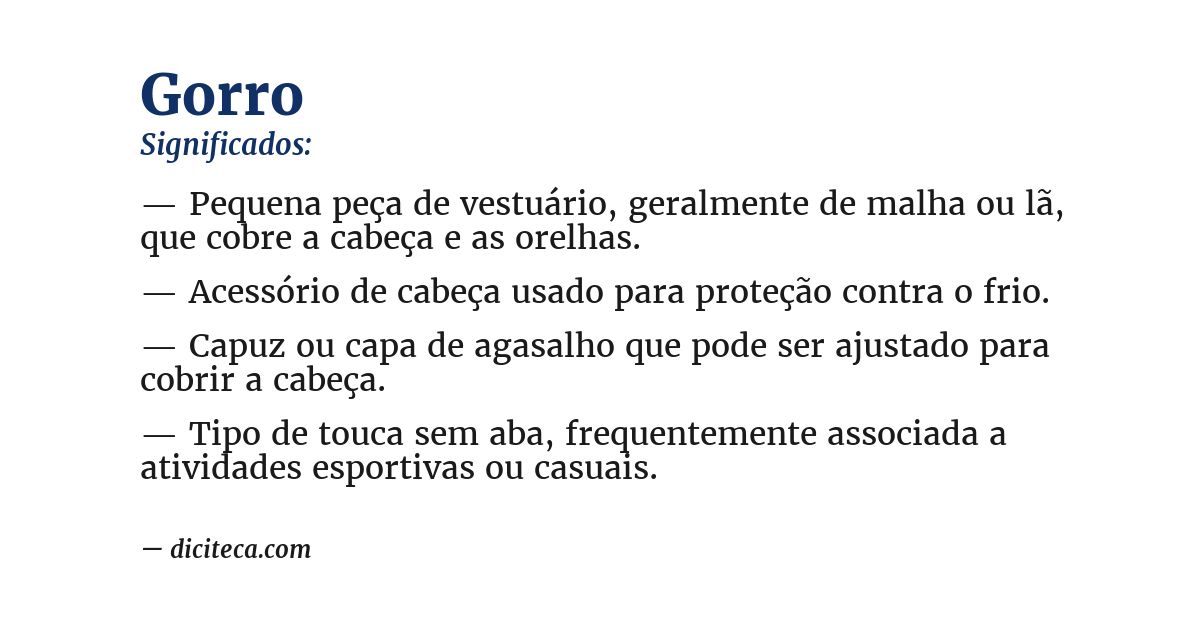 Significado de gorro