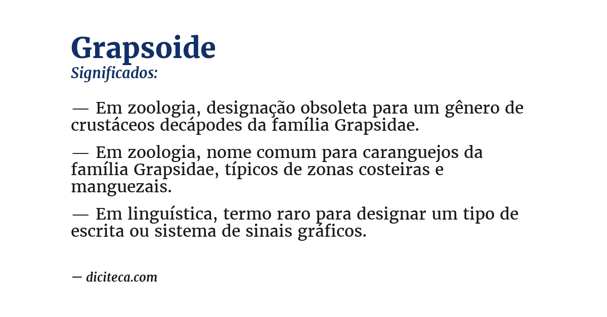 Significado de grapsoide