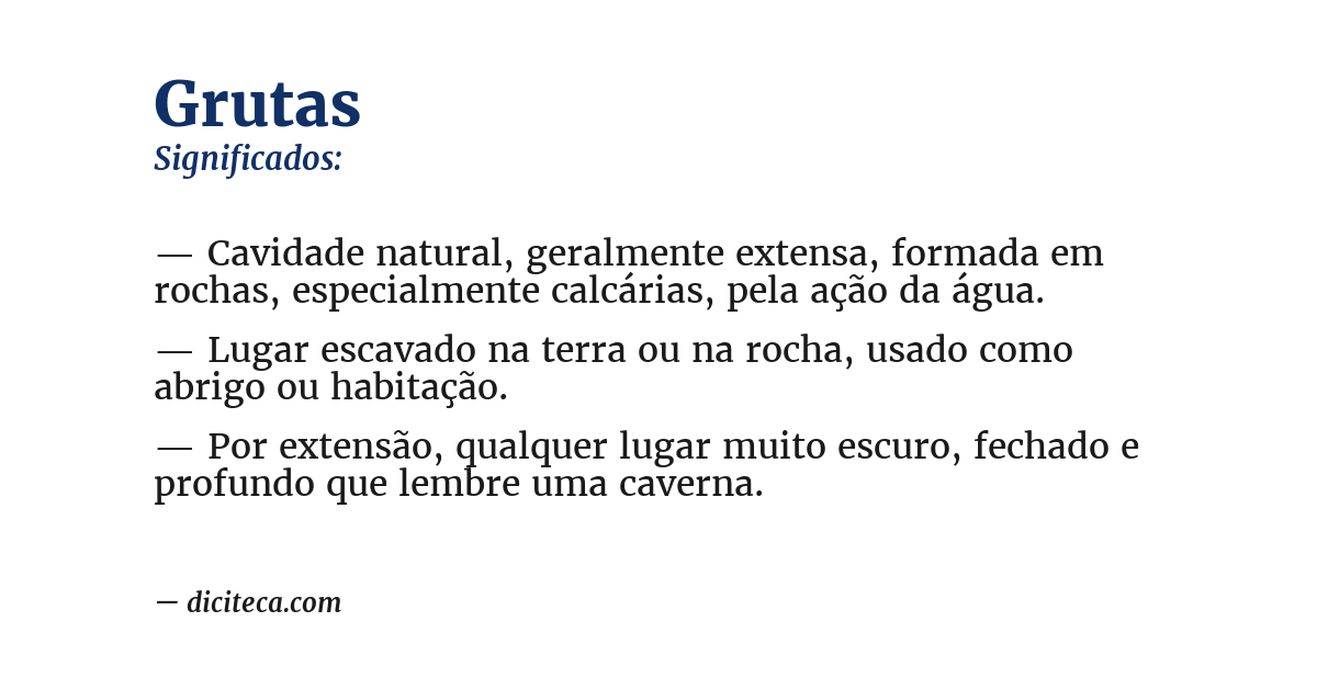Significado de grutas