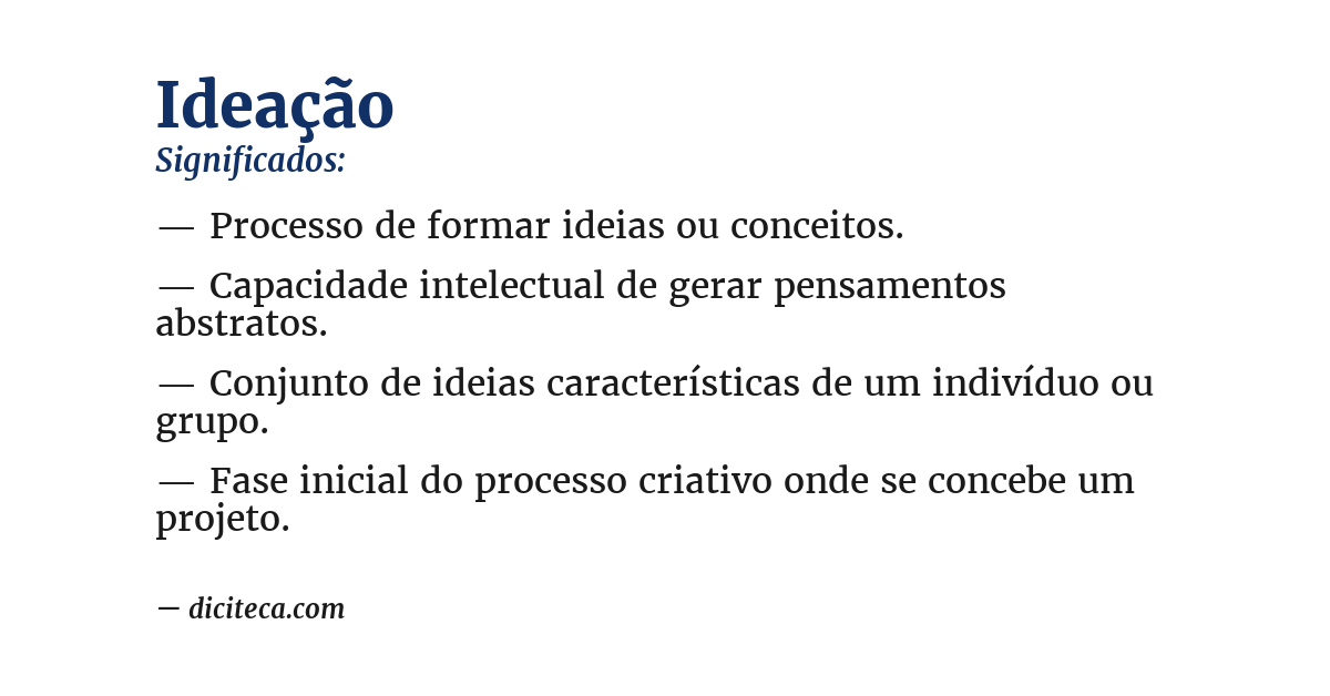Significado de ideação