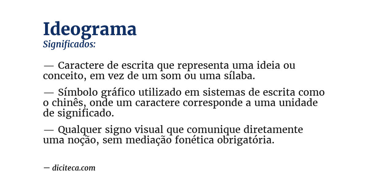 Significado de ideograma