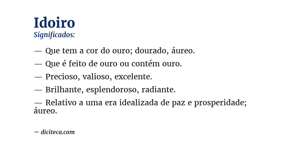 Significado de idoiro