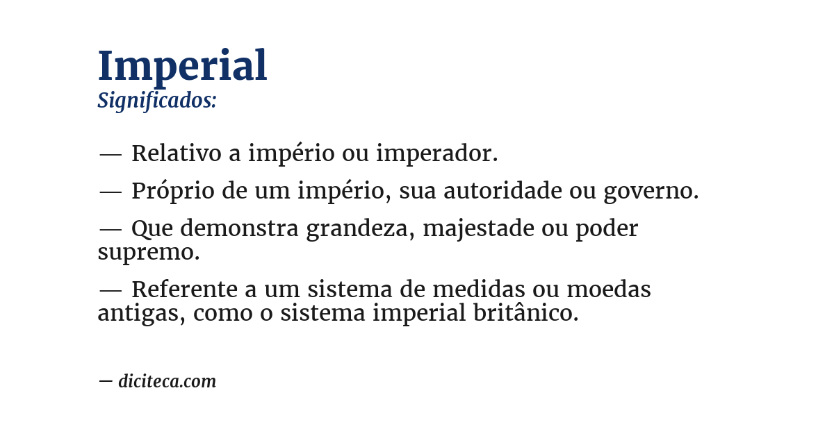 Significado de imperial
