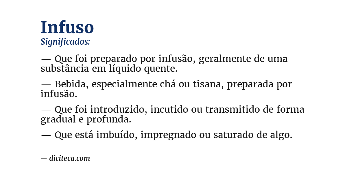 Significado de infuso