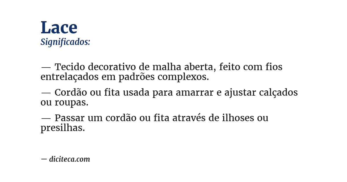 Significado de lace
