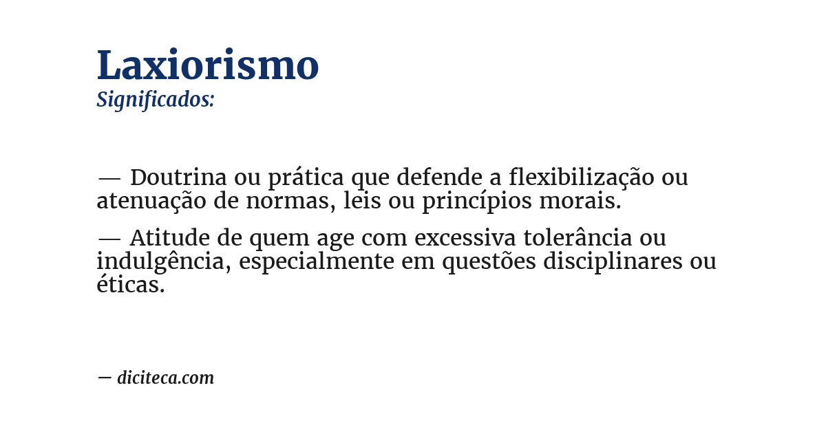 Significado de laxiorismo