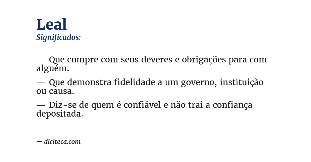 Significado de leal