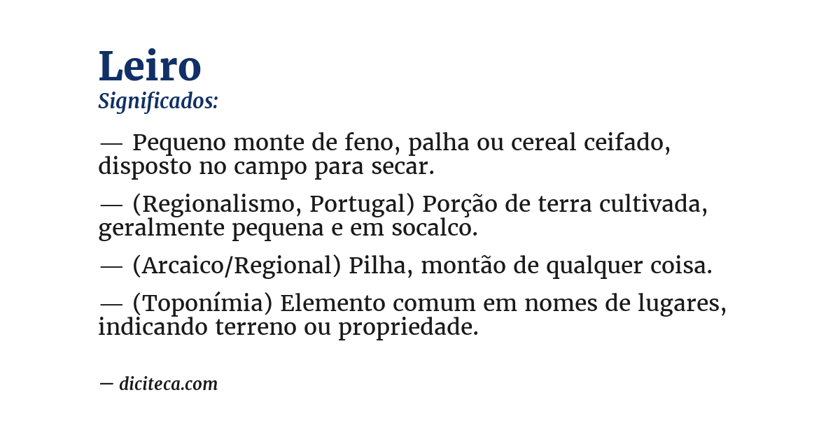 Significado de leiro