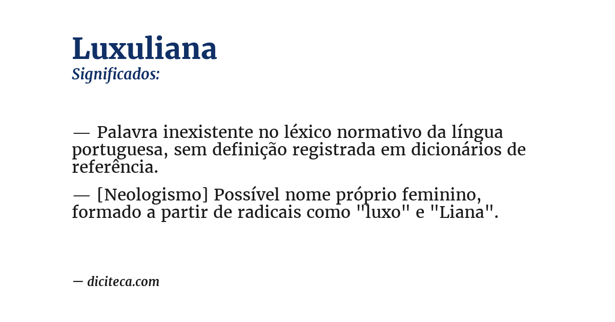 Significado de luxuliana
