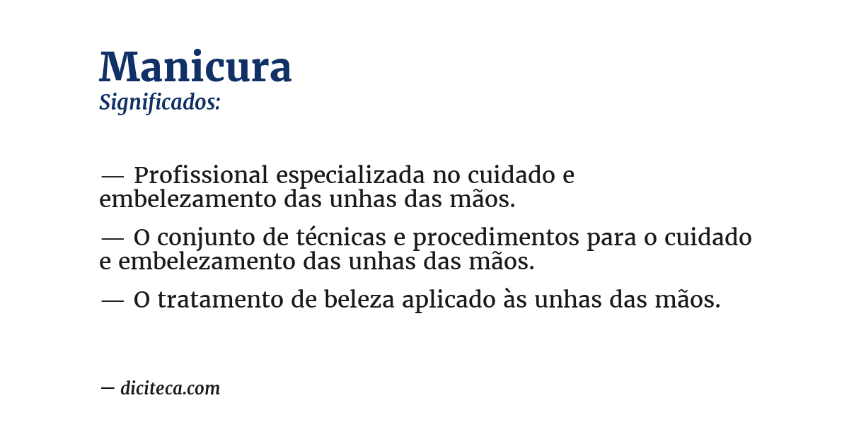 Significado de manicura