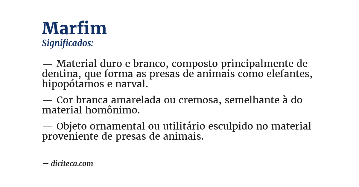 Significado de marfim