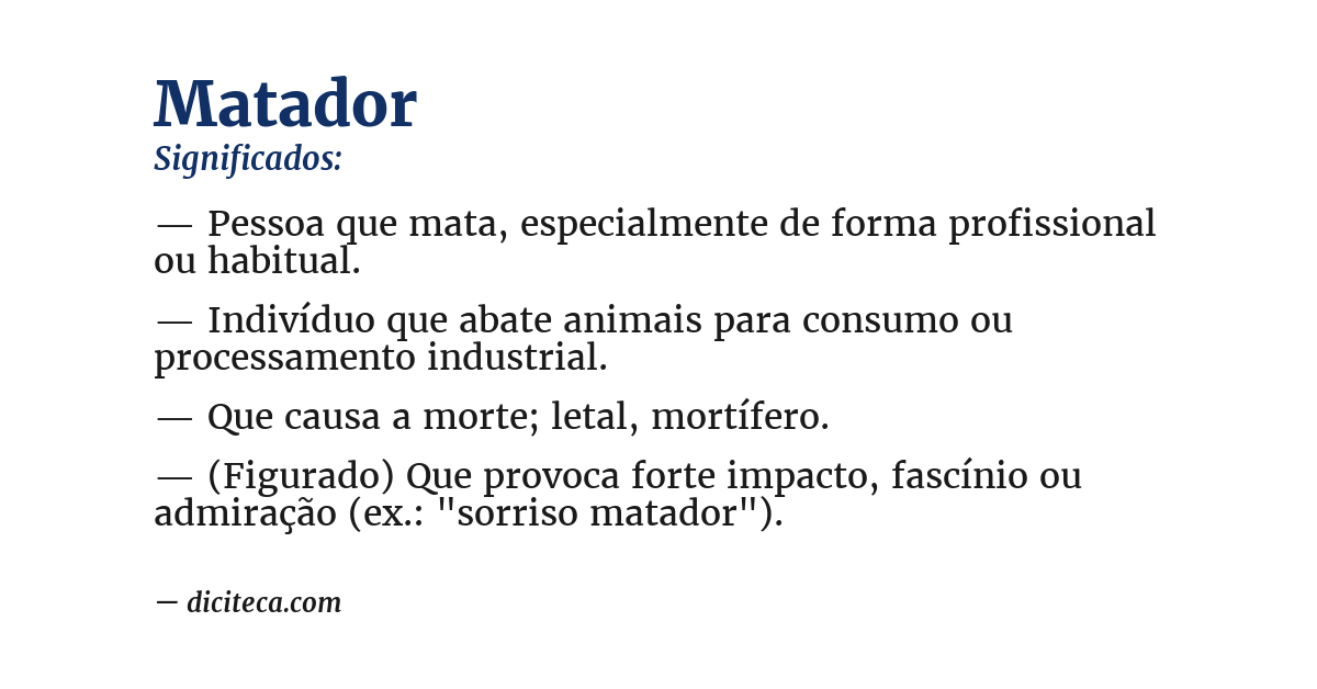 Significado de matador