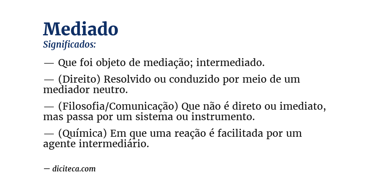 Significado de mediado