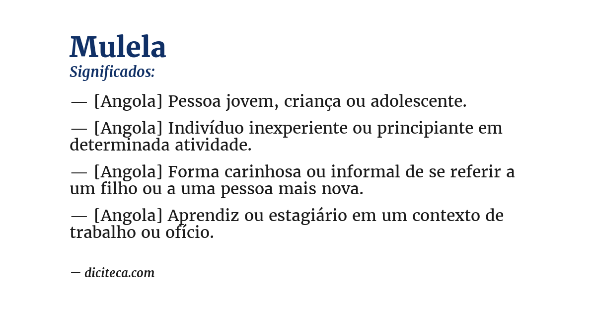 Significado de mulela