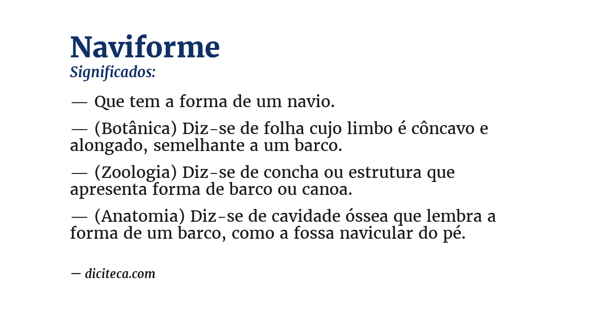 Significado de naviforme