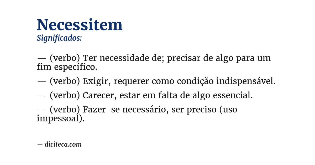 Significado de necessitem