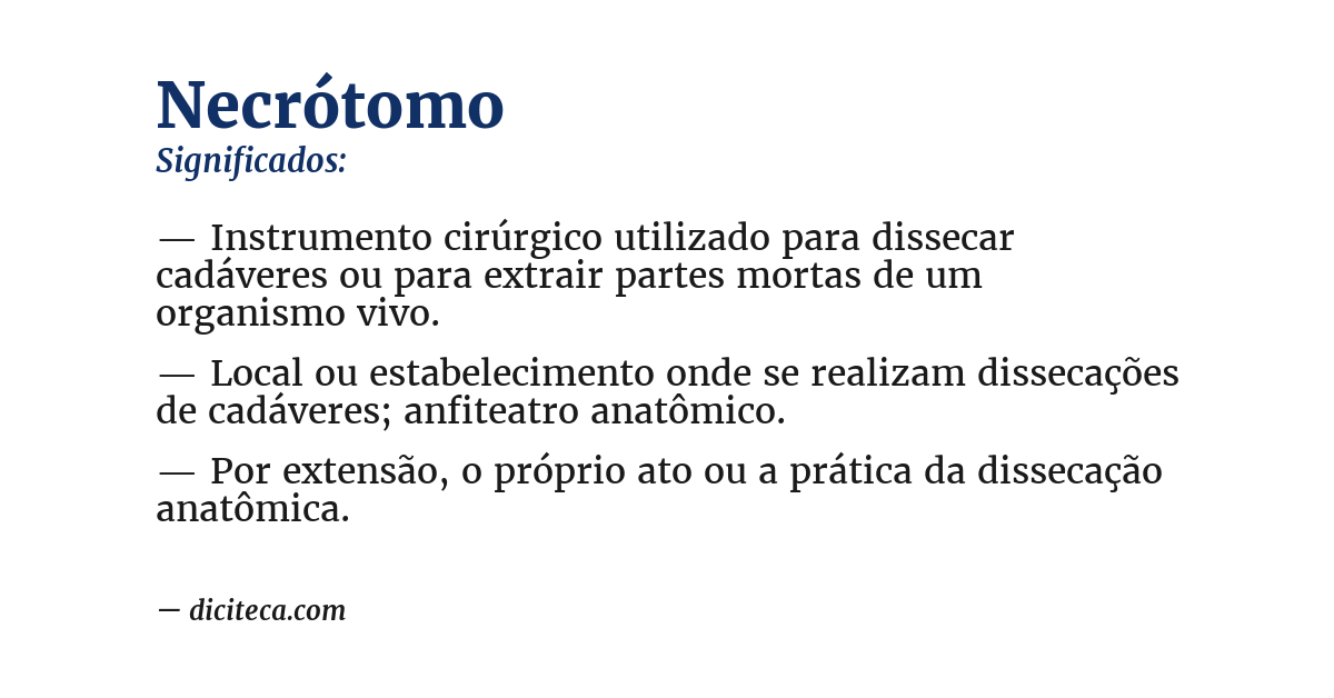 Significado de necrótomo