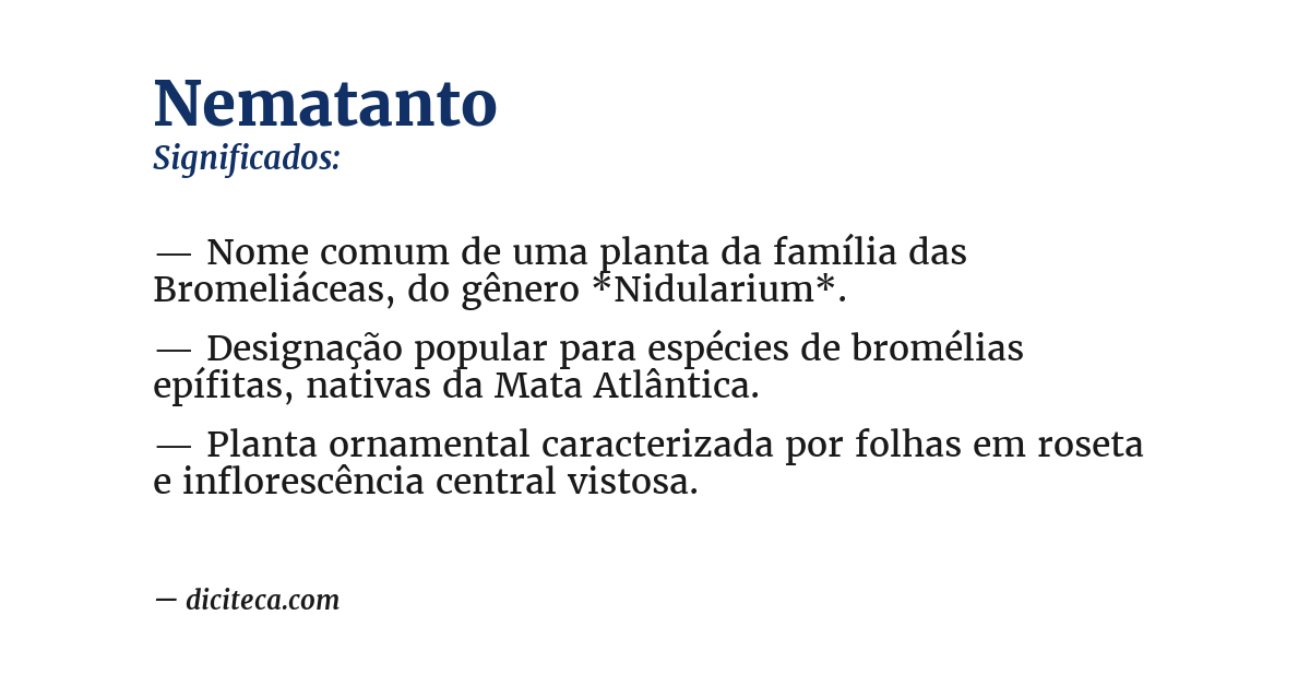 Significado de nematanto