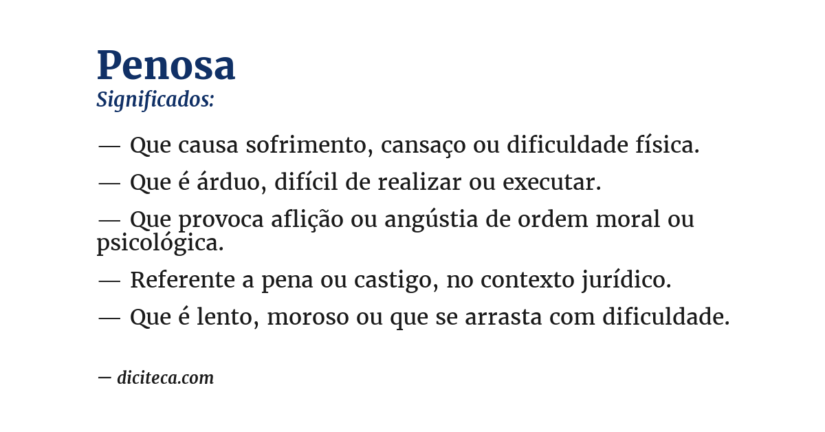 Significado de penosa