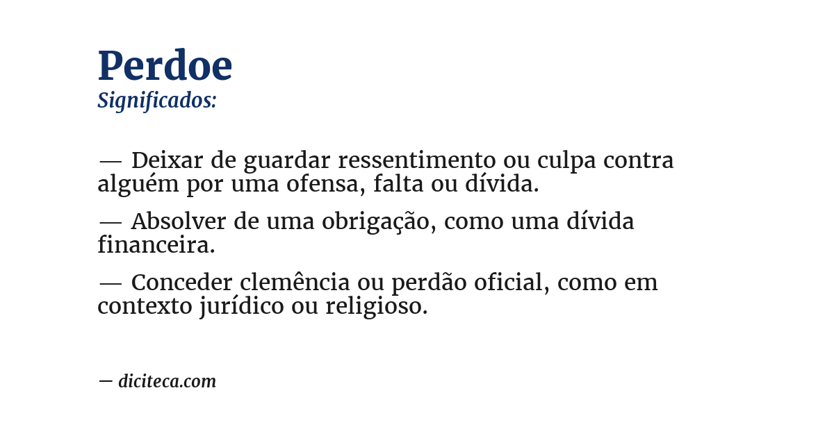 Significado de perdoe