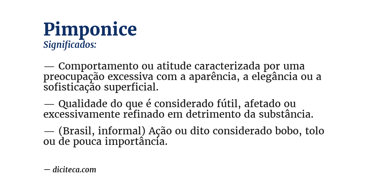 Significado de pimponice