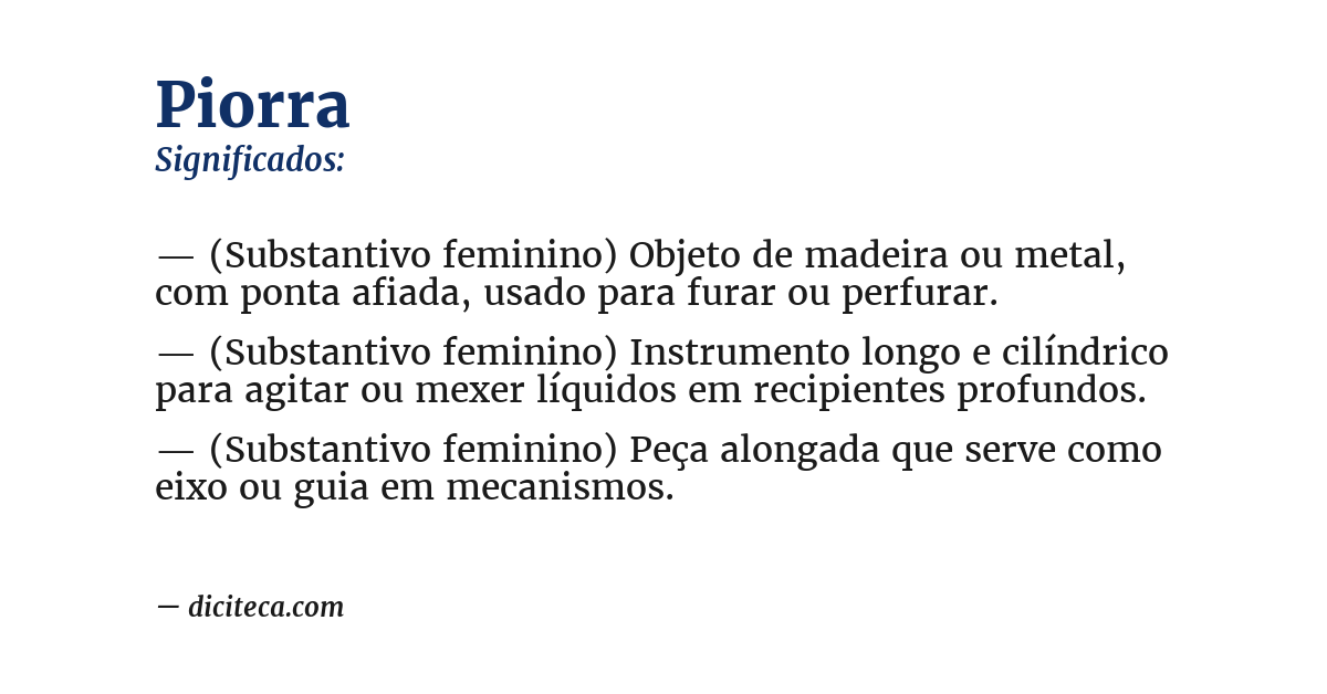 Significado de piorra