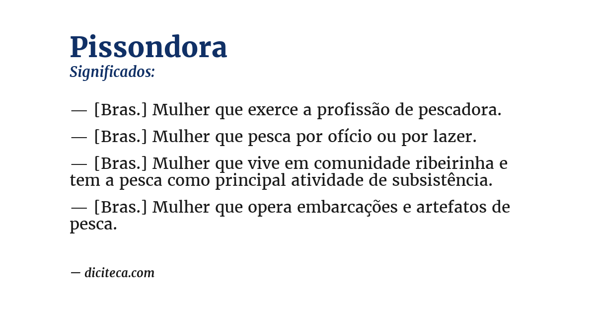 Significado de pissondora