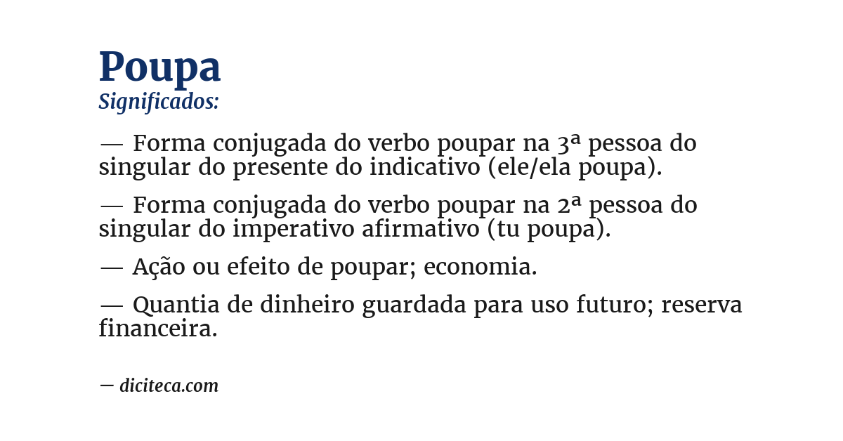 Significado de poupa