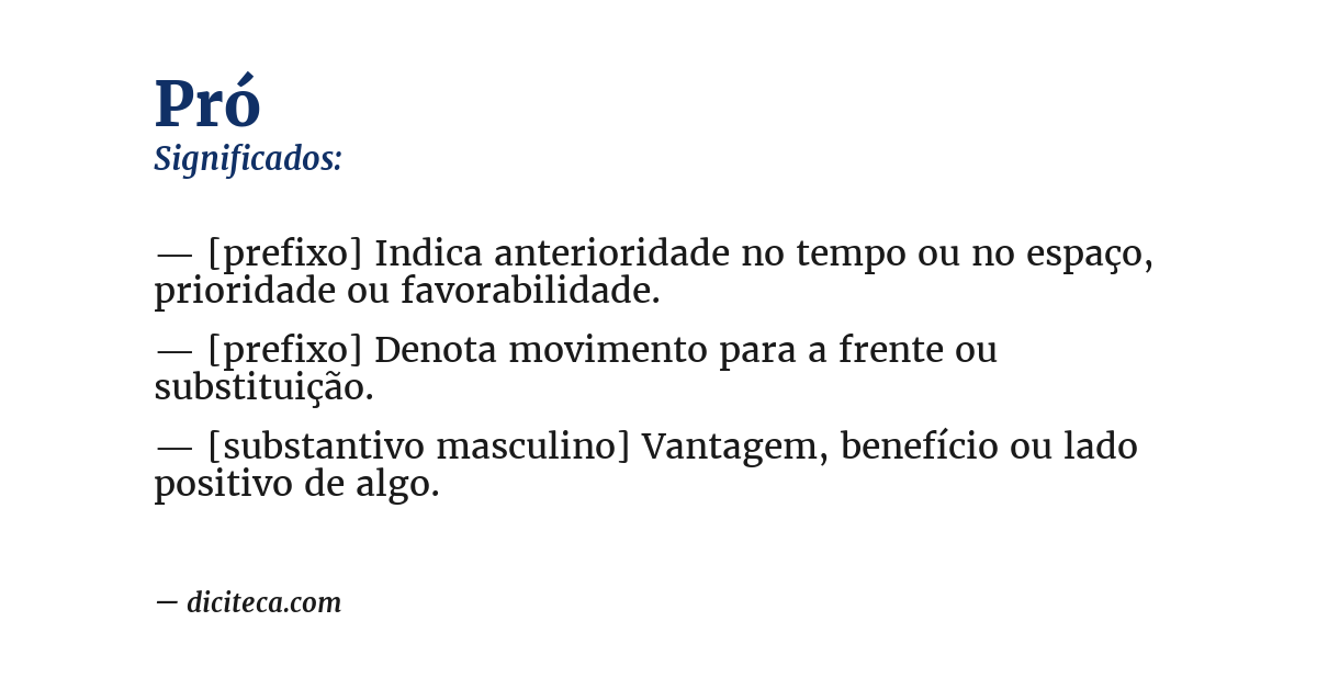 Significado de pró
